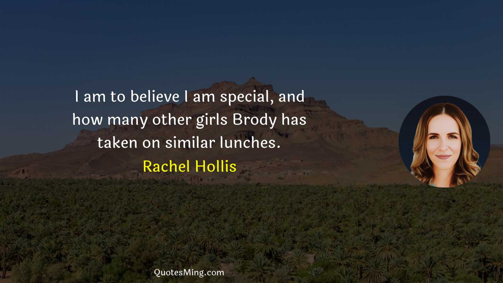 I am to believe I am special and how many