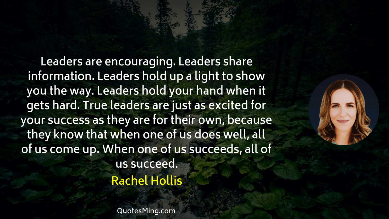 Leaders are encouraging Leaders share information Leaders hold up a