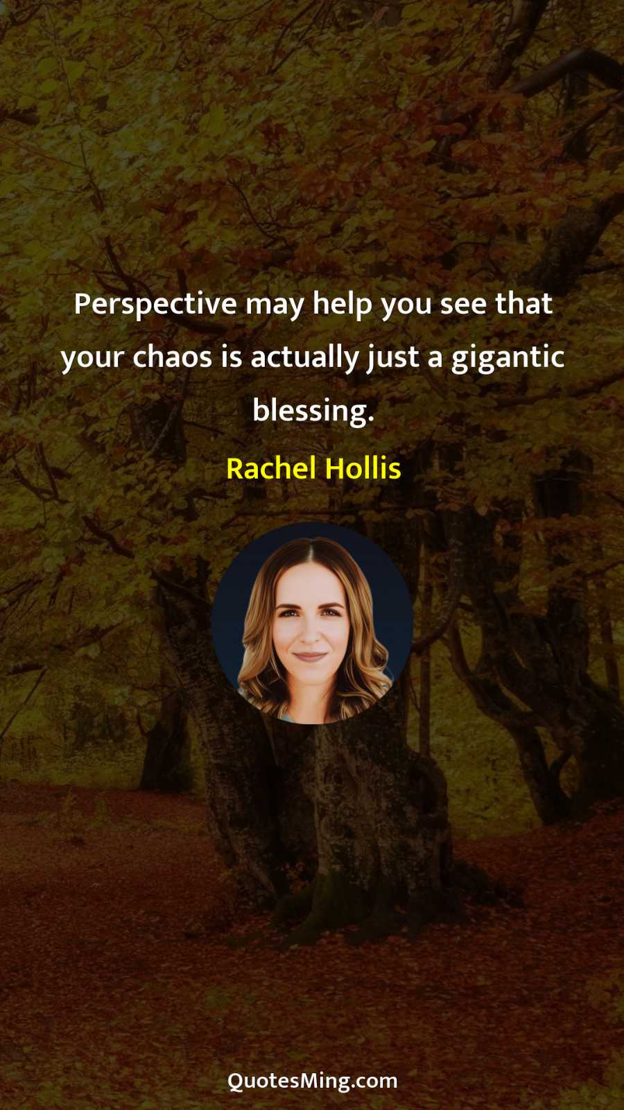 Perspective may help you see that your chaos is actually