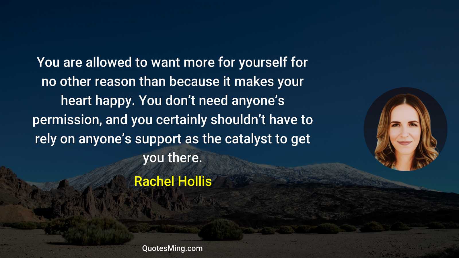 You are allowed to want more for yourself for no