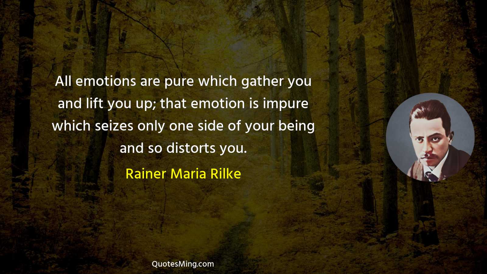 All emotions are pure which gather you and lift you