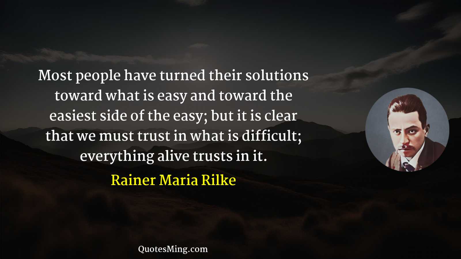 Most people have turned their solutions toward what is easy