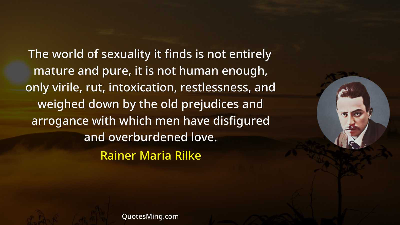 The world of sexuality it finds is not entirely mature