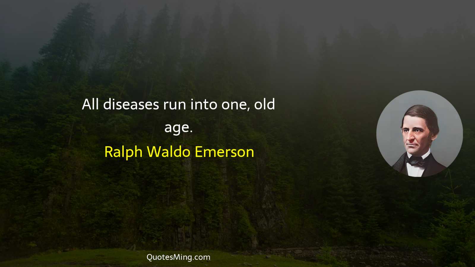 All diseases run into one old age