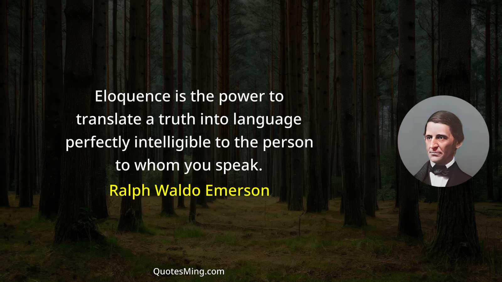 Eloquence is the power to translate a truth into language