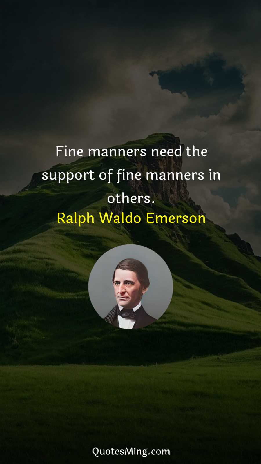 Fine manners need the support of fine manners in others