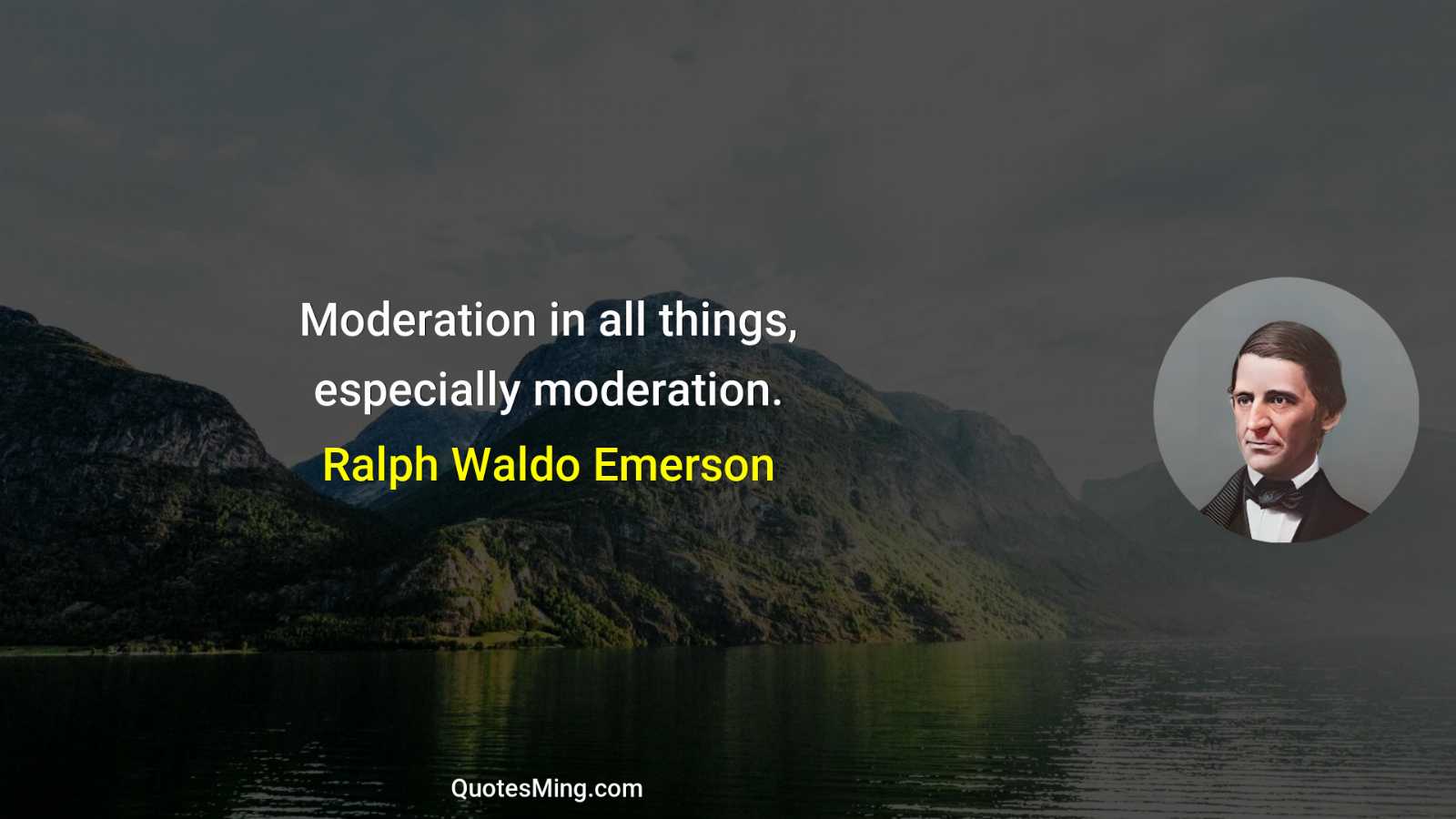 Moderation in all things especially moderation