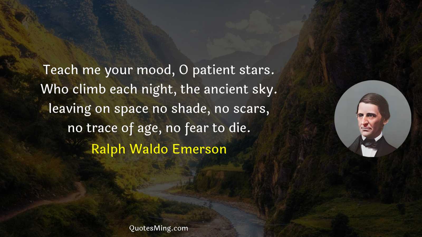 Teach me your mood O patient stars Who climb each