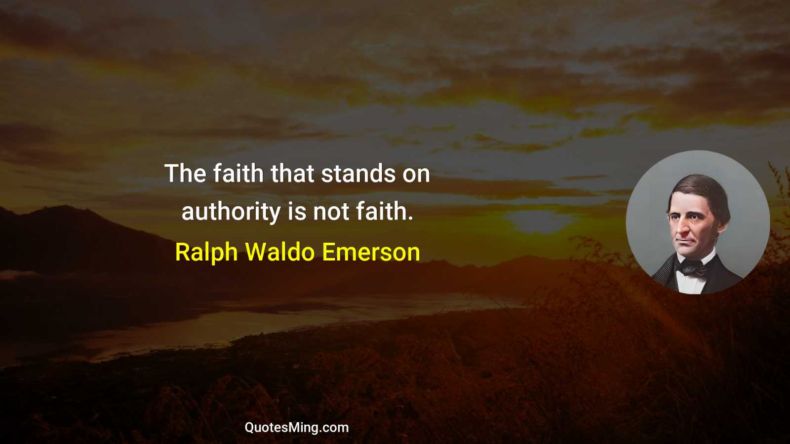 The faith that stands on authority is not faith