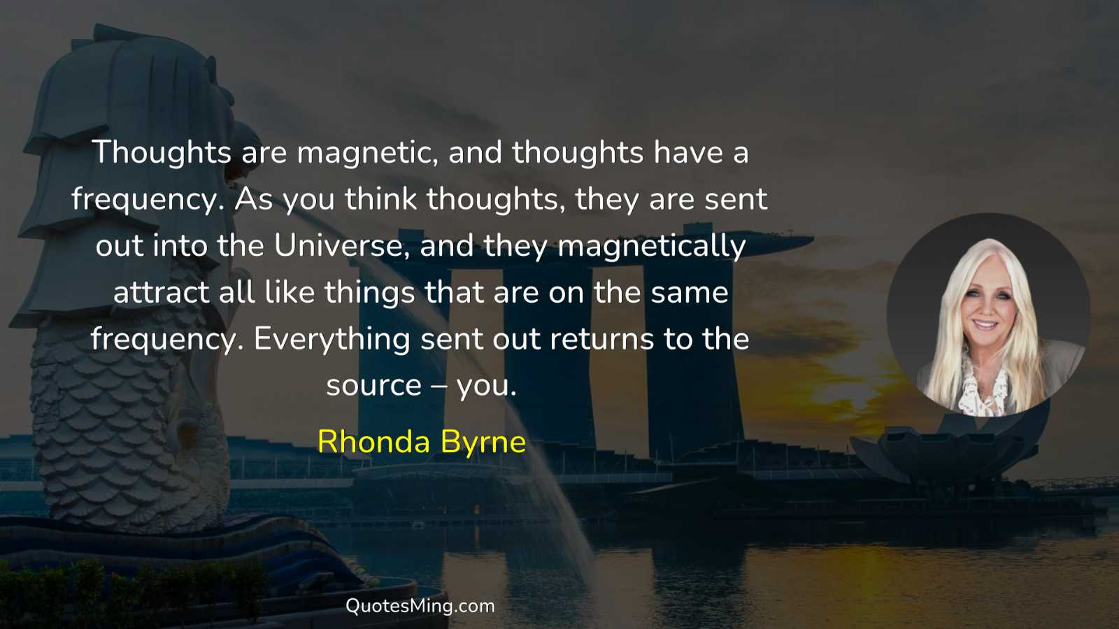 Thoughts are magnetic and thoughts have a frequency As you