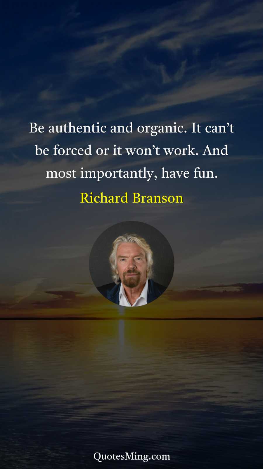 Be authentic and organic It can’t be forced or it