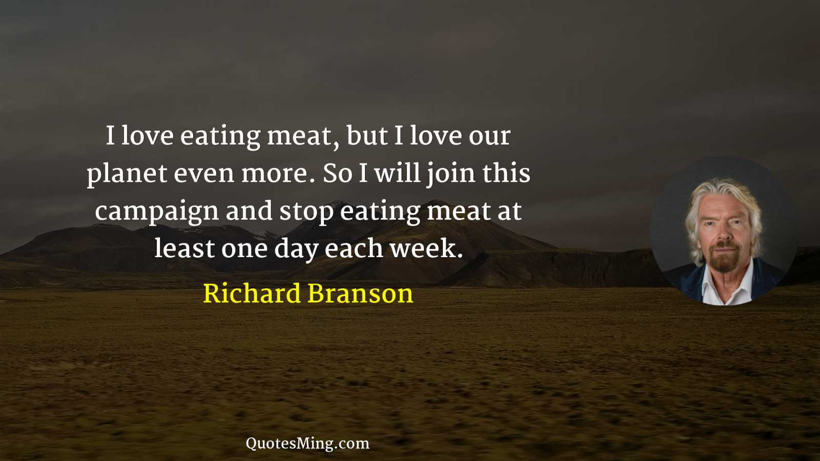 I love eating meat but I love our planet even