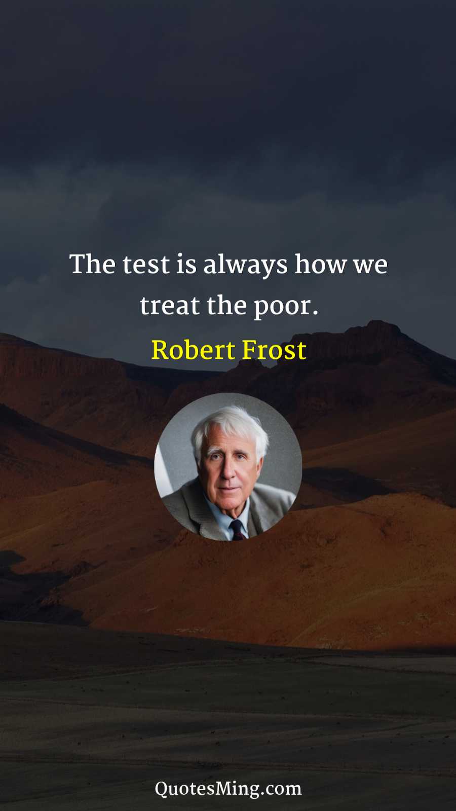 The test is always how we treat the poor