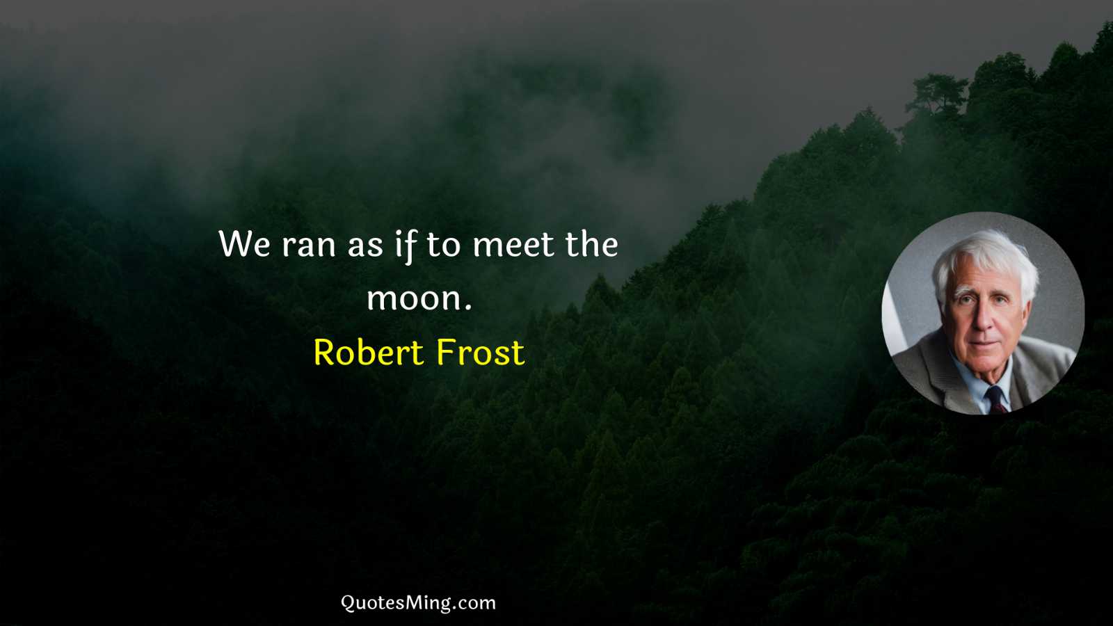 We ran as if to meet the moon