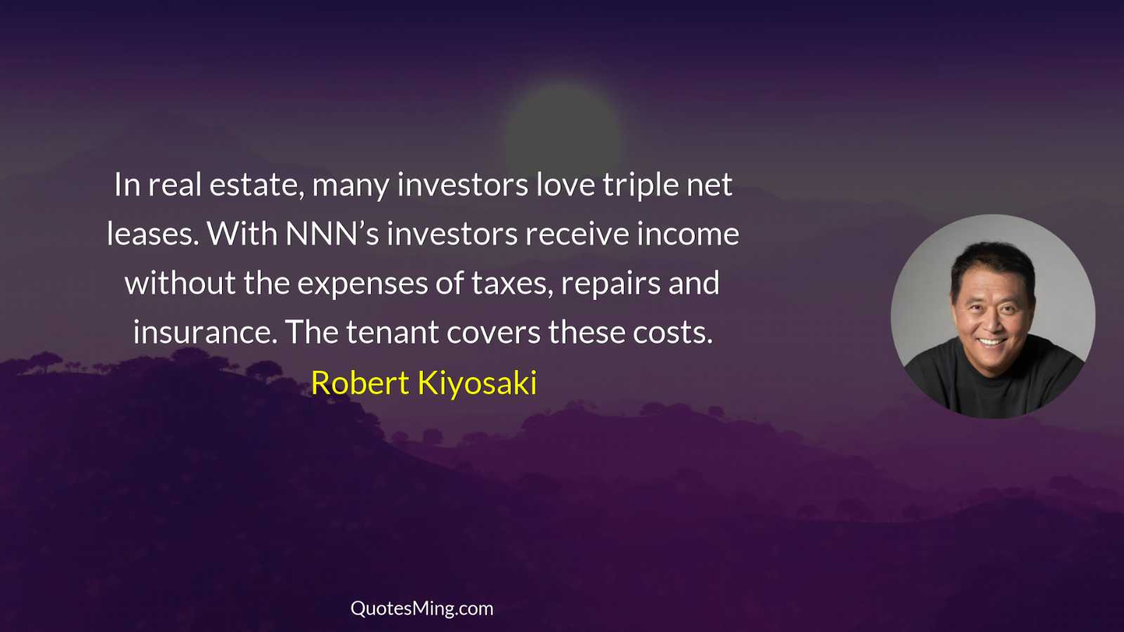 In real estate many investors love triple net leases With