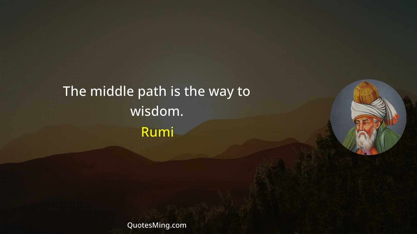 The middle path is the way to wisdom