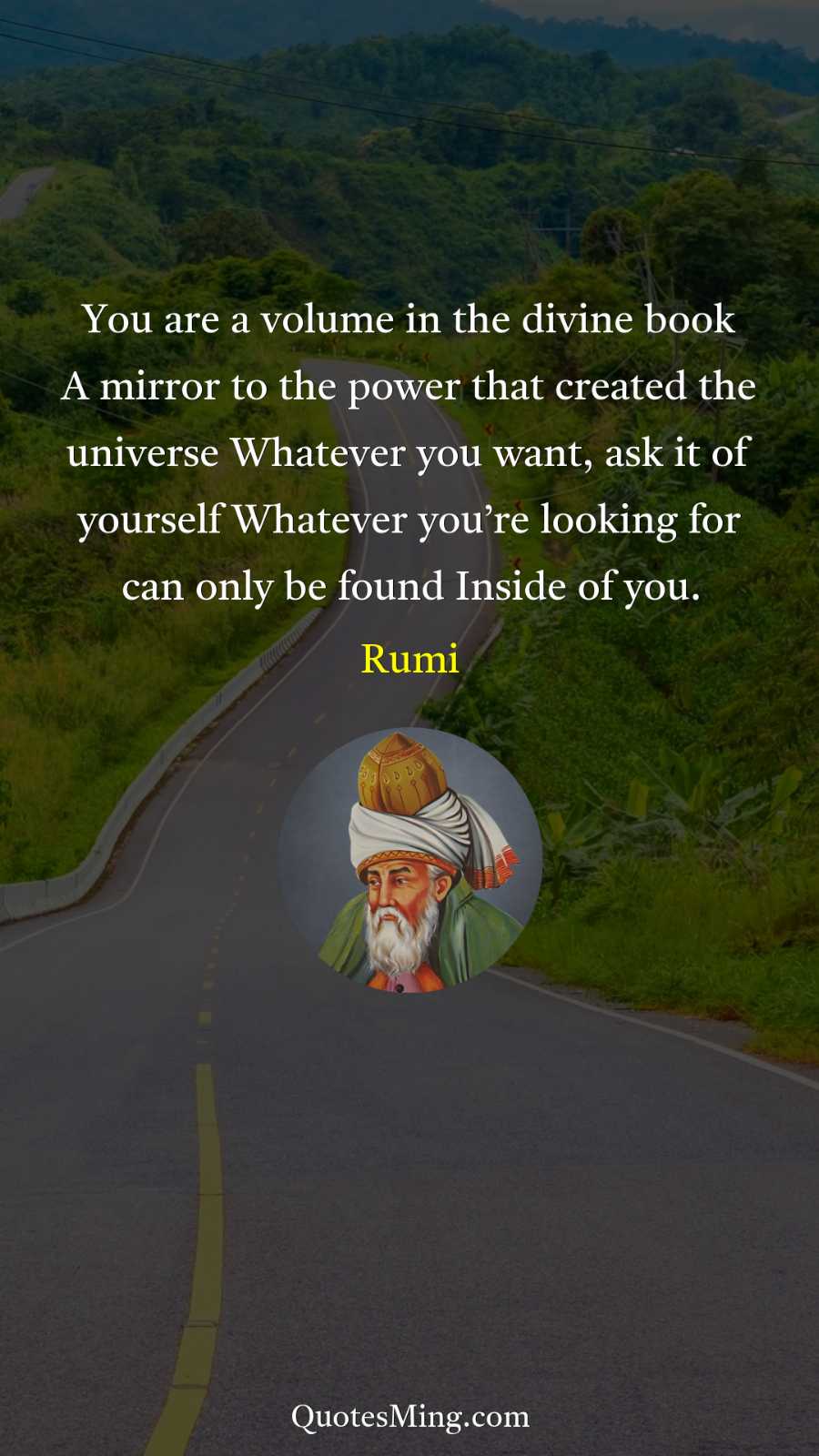 You are a volume in the divine book A mirror