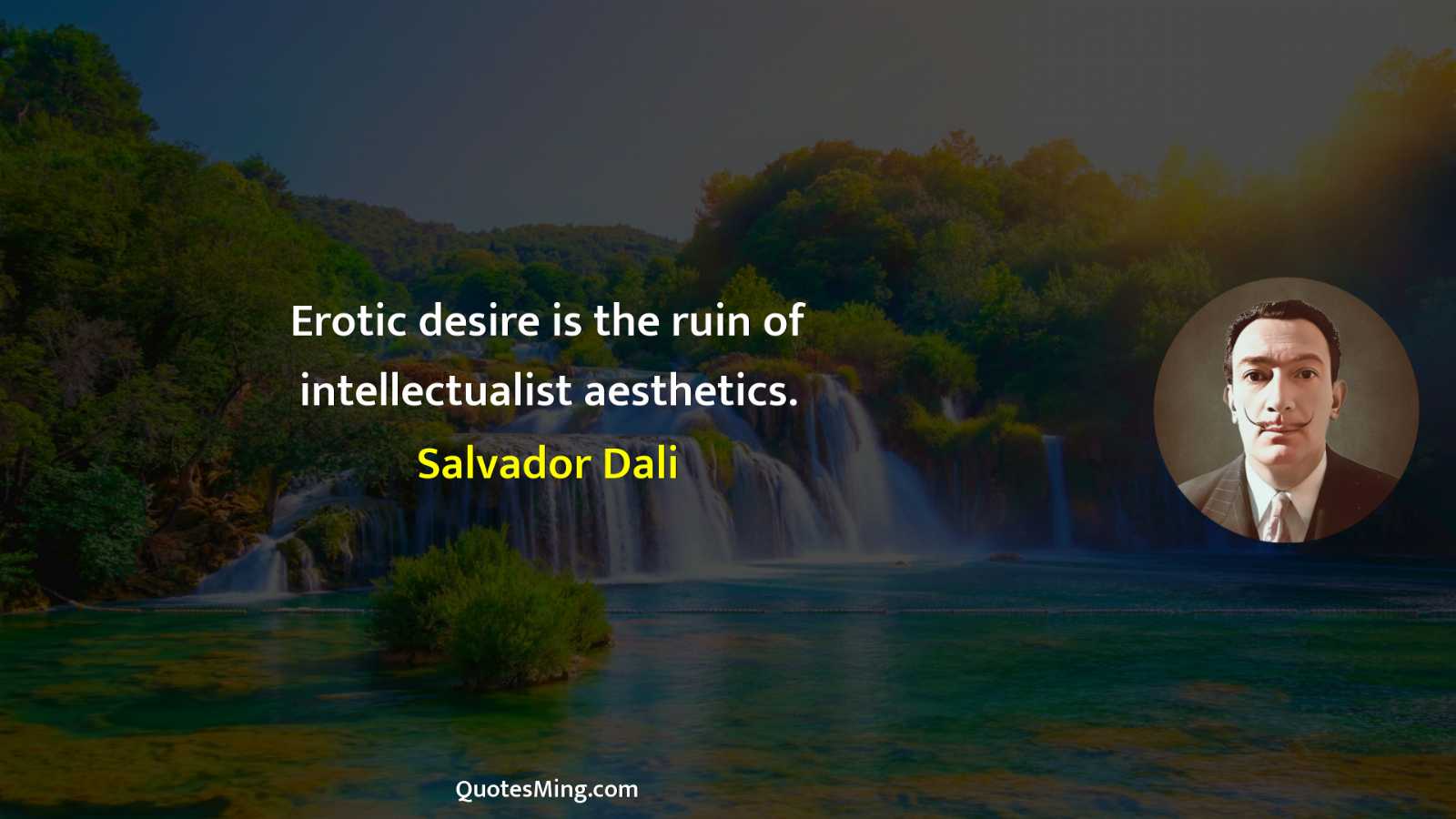 Erotic desire is the ruin of intellectualist aesthetics