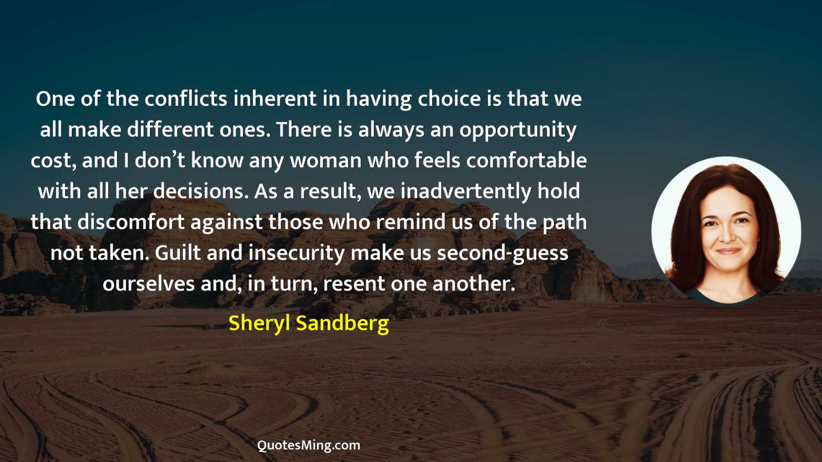 One of the conflicts inherent in having choice is that