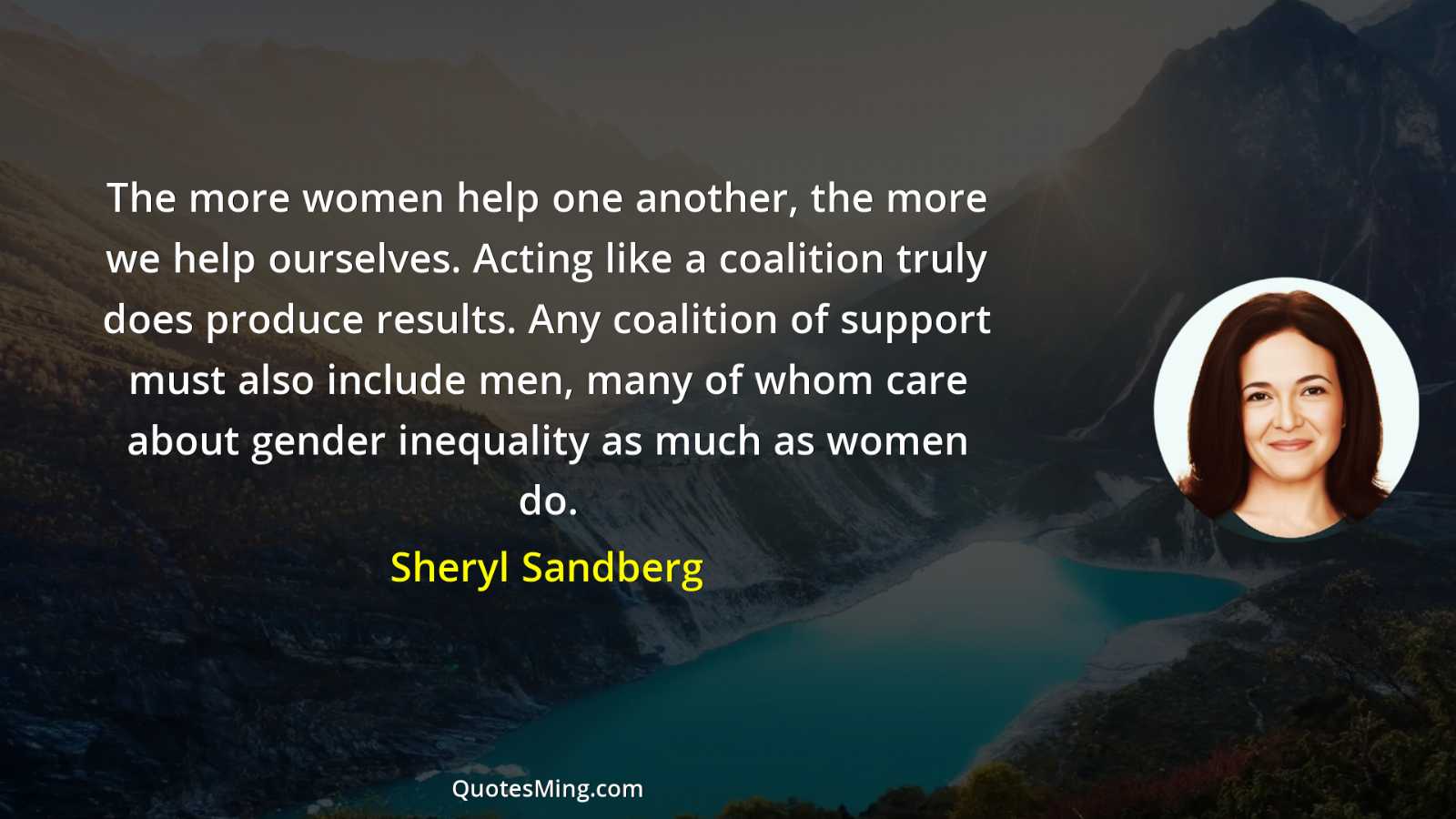 The more women help one another the more we help