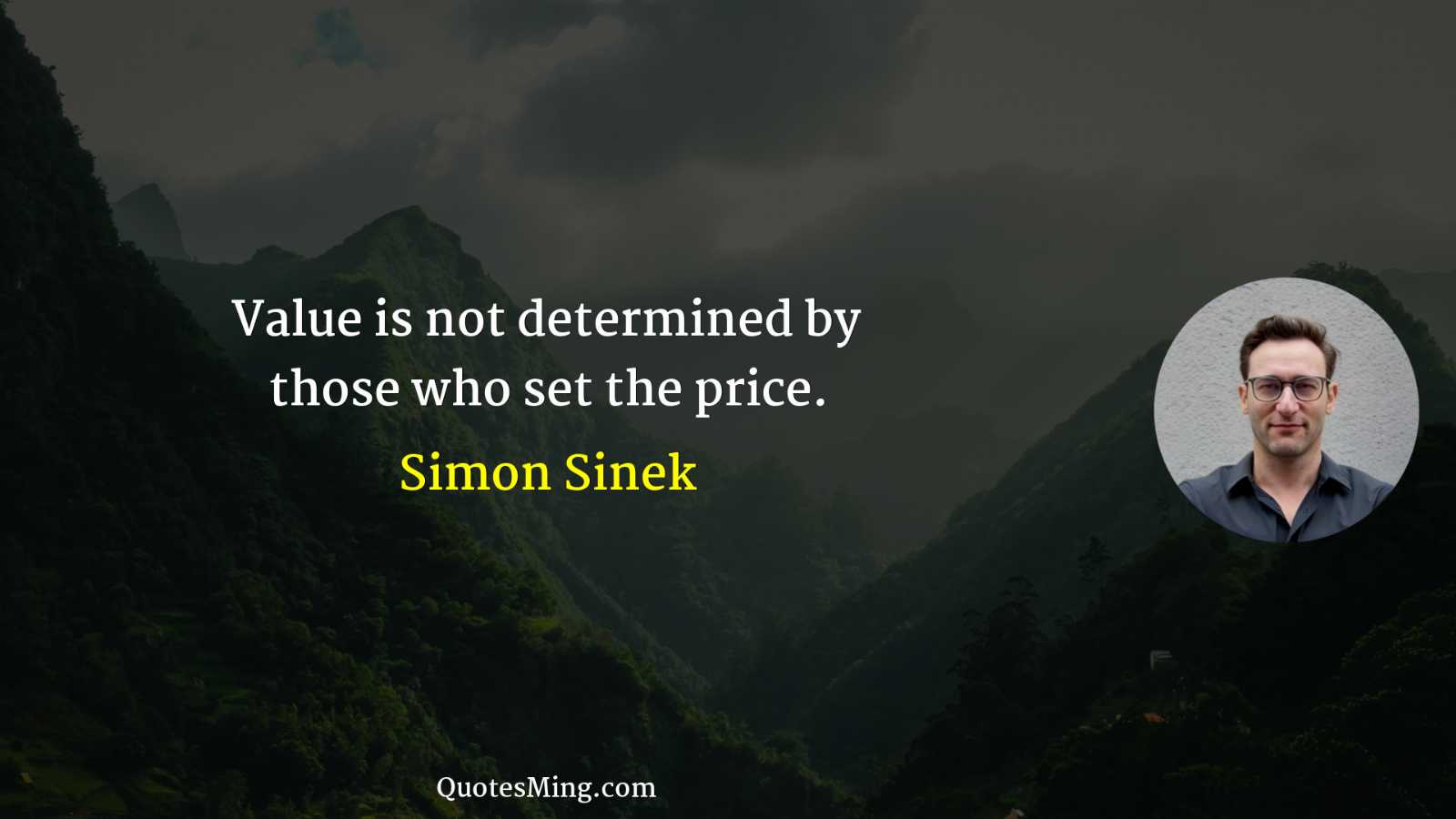 Value is not determined by those who set the price