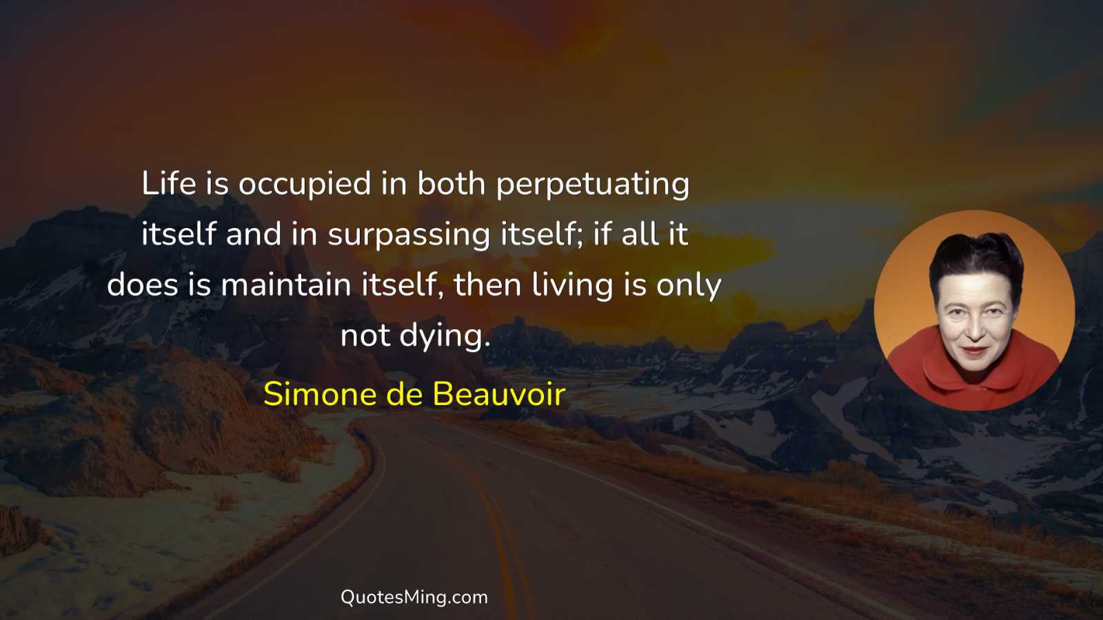 Life is occupied in both perpetuating itself and in surpassing