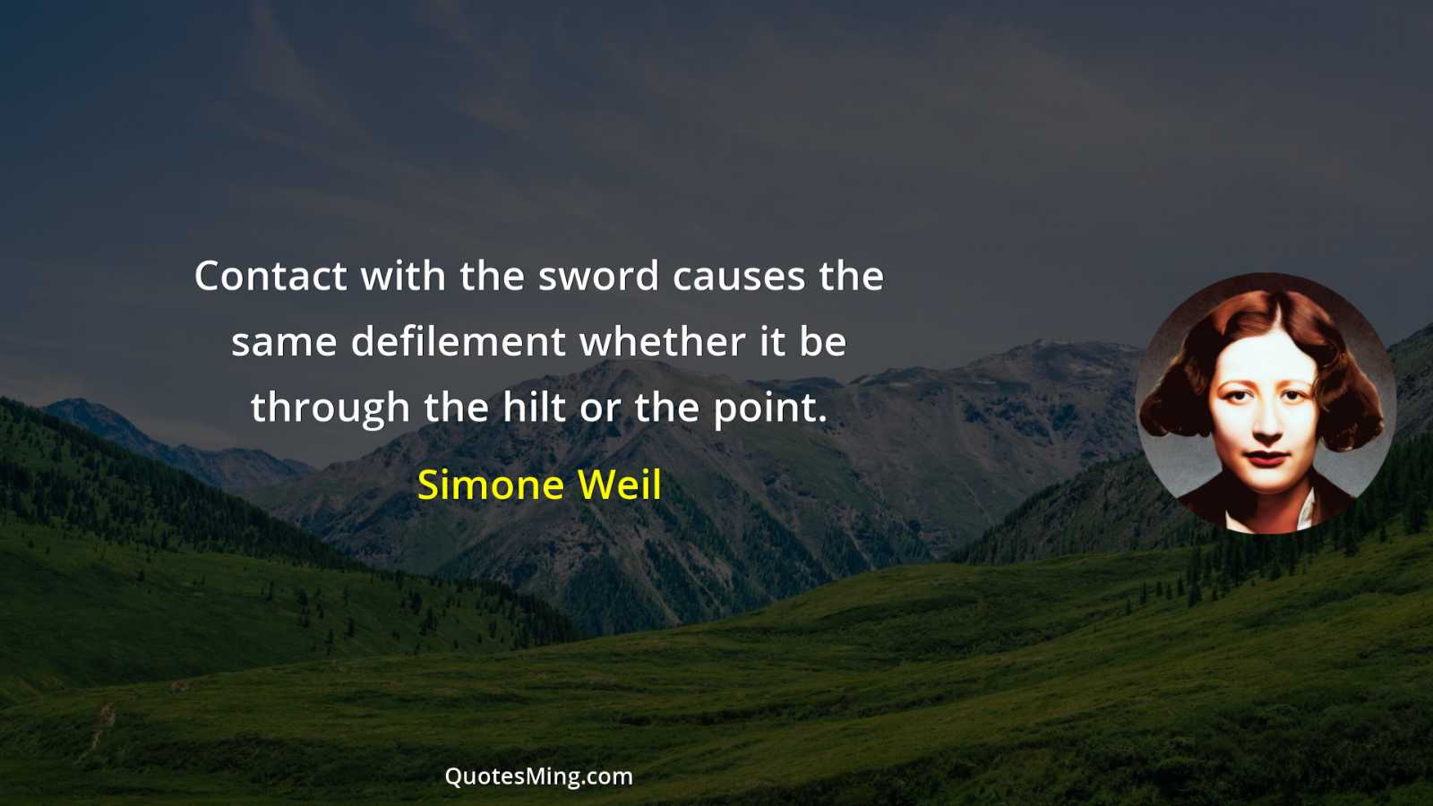 Contact with the sword causes the same defilement whether it