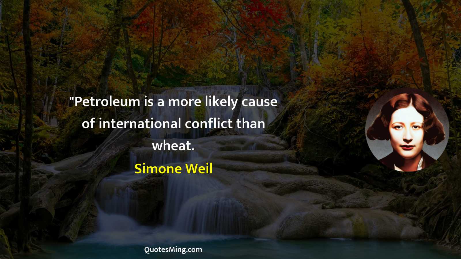 "Petroleum is a more likely cause of international conflict than