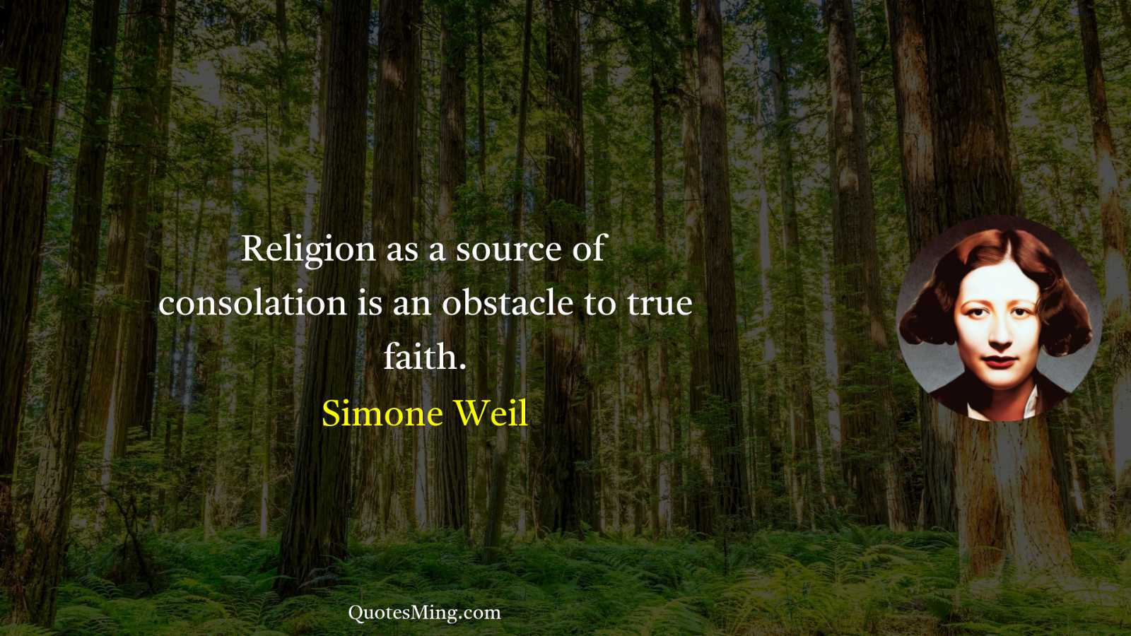 Religion as a source of consolation is an obstacle to