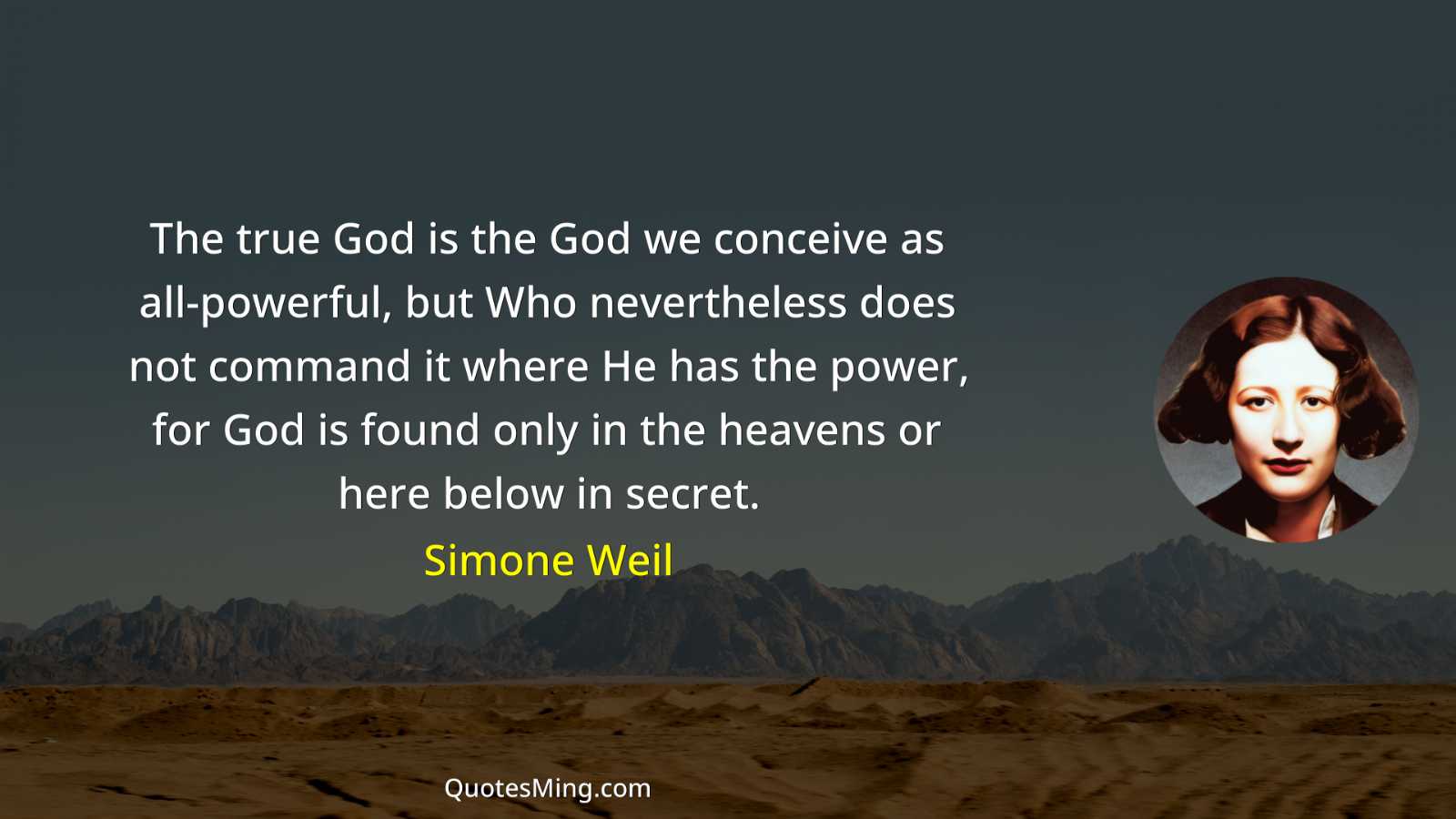 The true God is the God we conceive as all-powerful