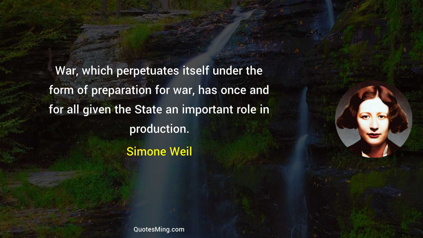 War which perpetuates itself under the form of preparation for