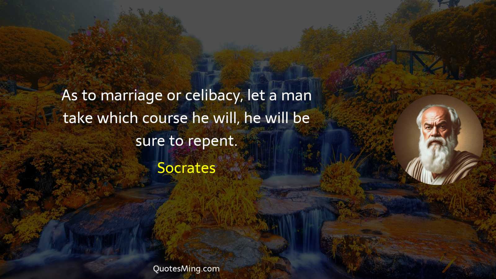 As to marriage or celibacy let a man take which