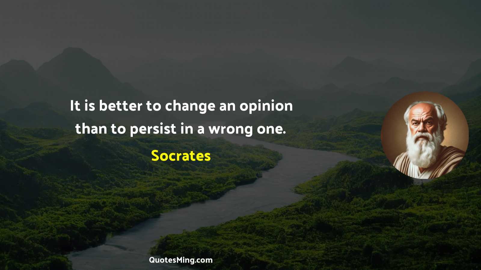 It is better to change an opinion than to persist