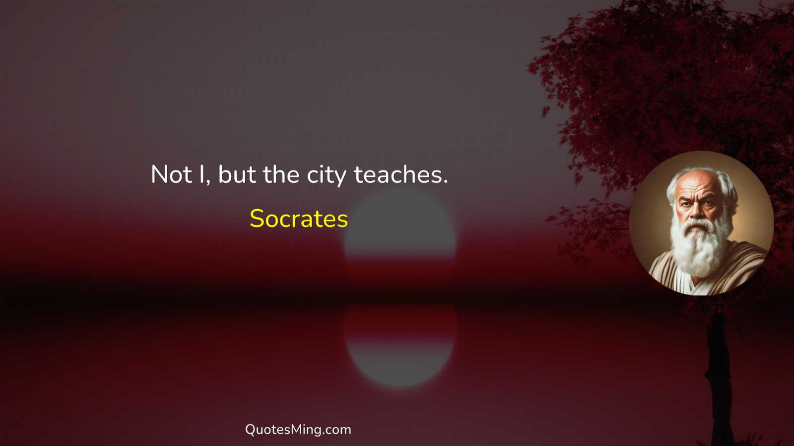 Not I but the city teaches