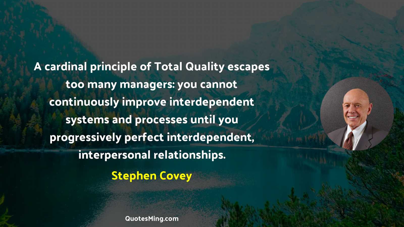 A cardinal principle of Total Quality escapes too many managers: