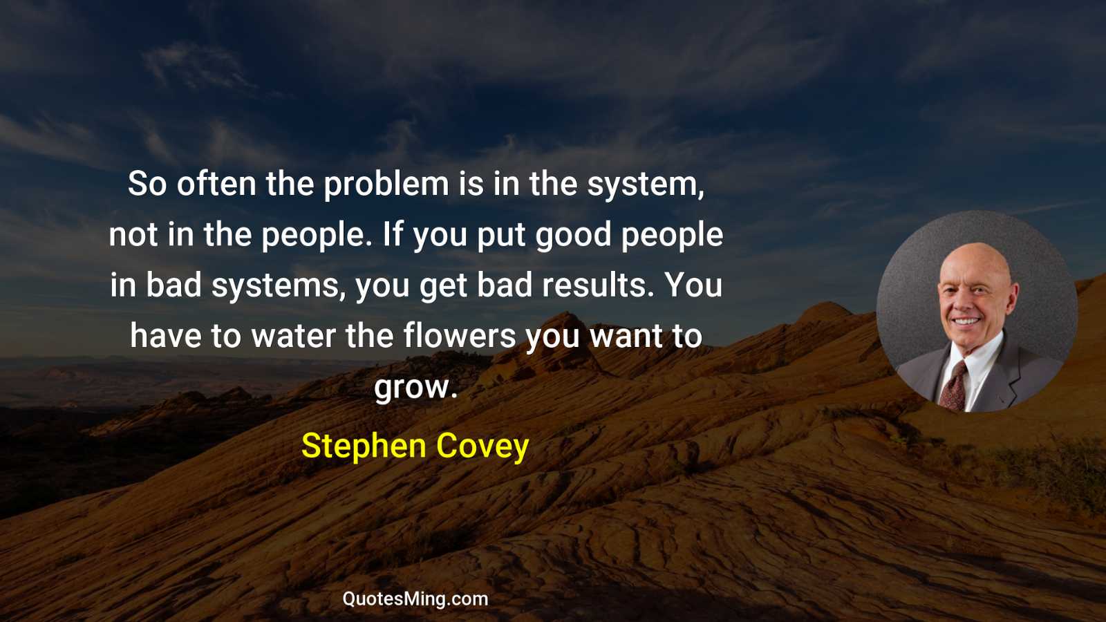 So often the problem is in the system not in