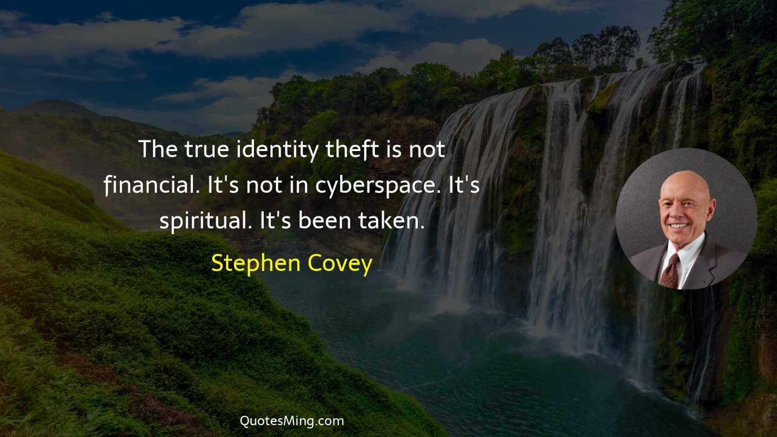 The true identity theft is not financial It's not in