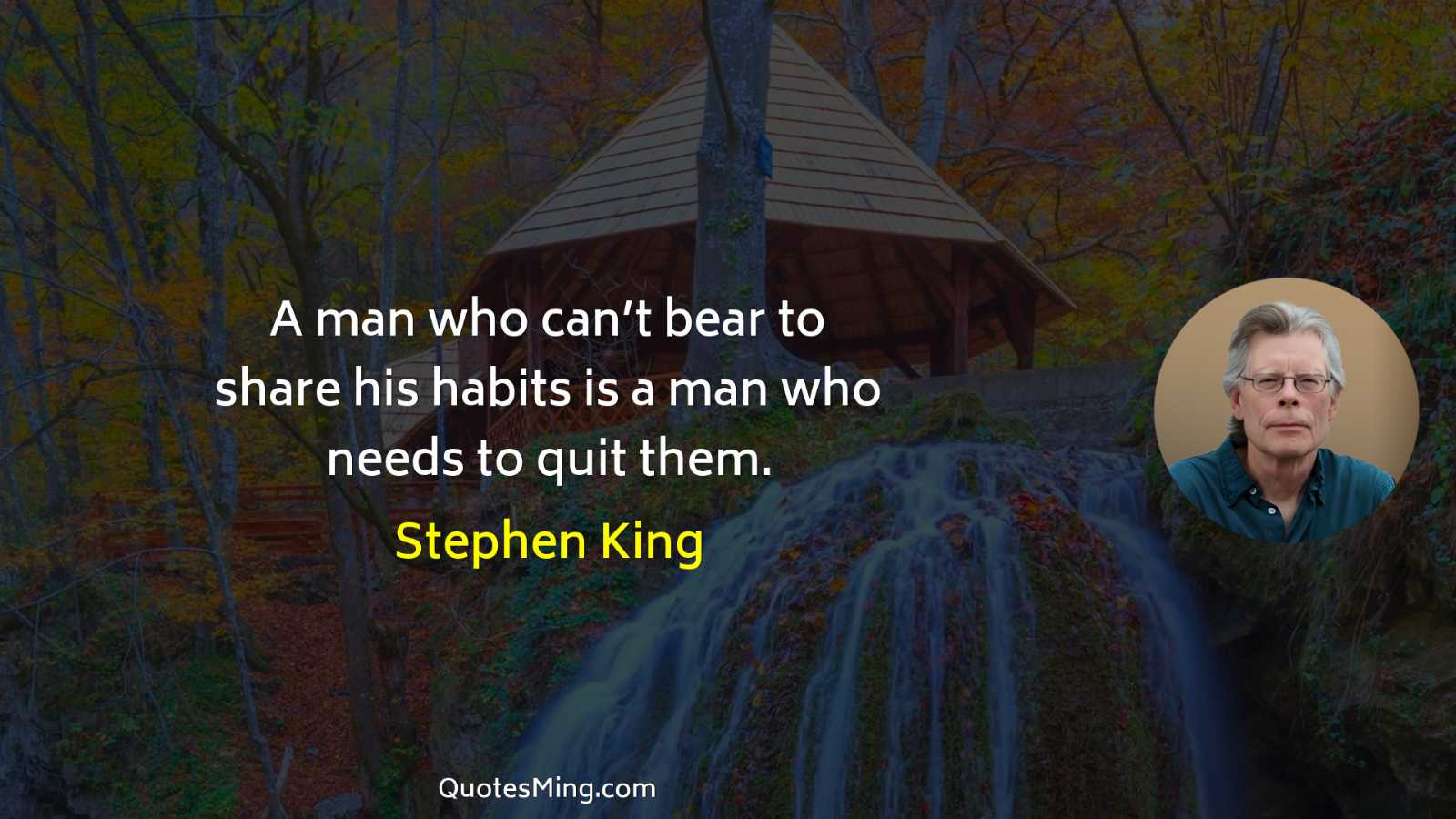 A man who can’t bear to share his habits is