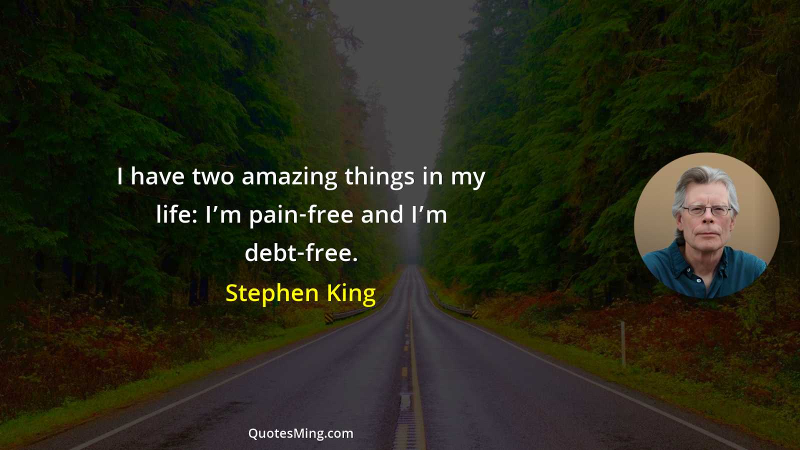 I have two amazing things in my life: I’m pain-free