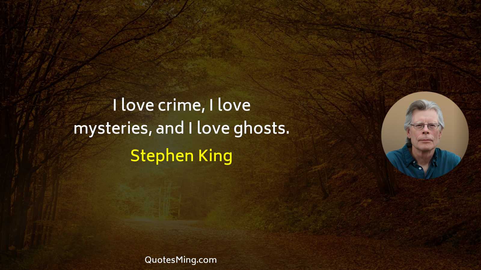 I love crime I love mysteries and I love ghosts