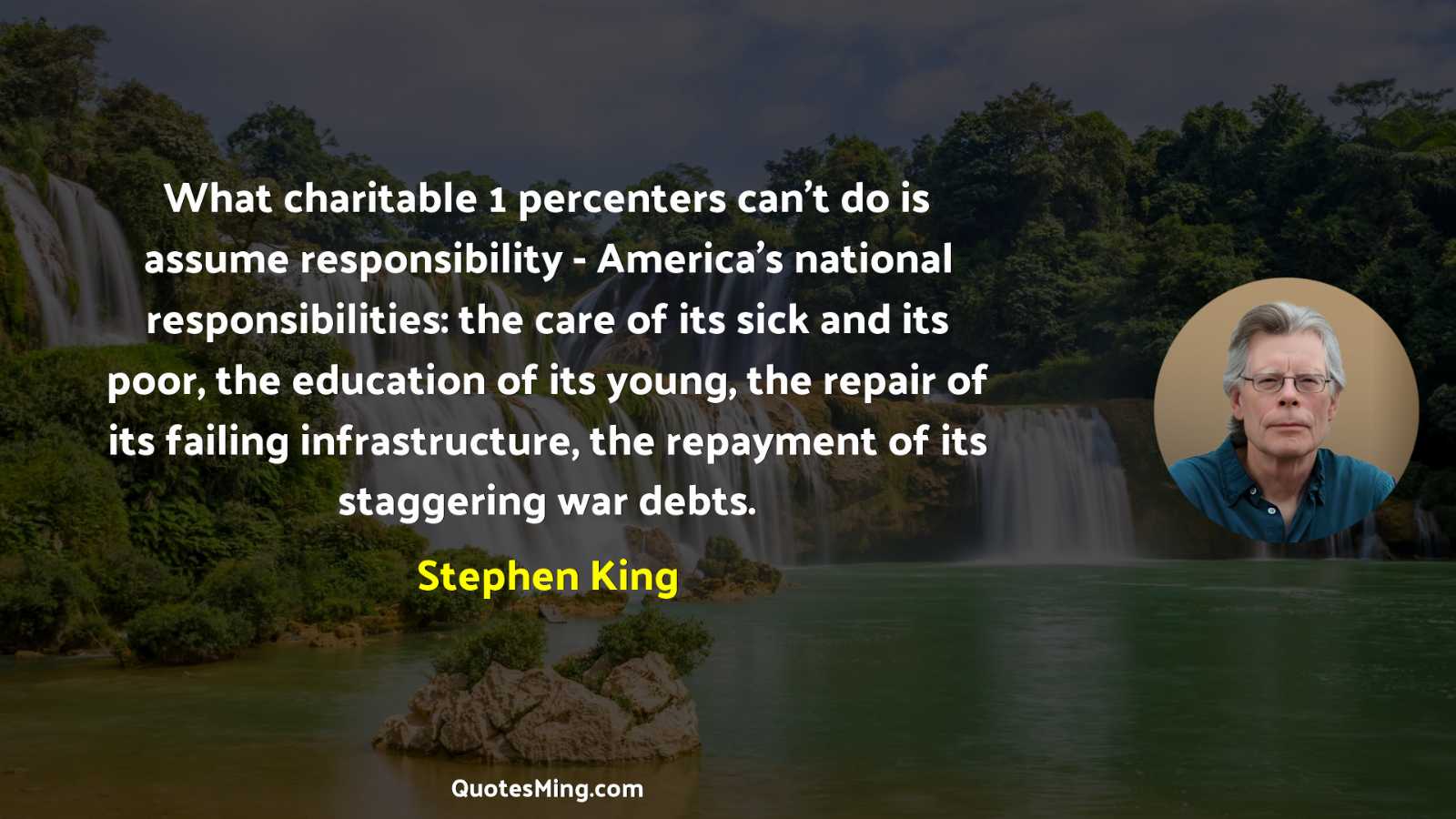 What charitable 1 percenters can’t do is assume responsibility -