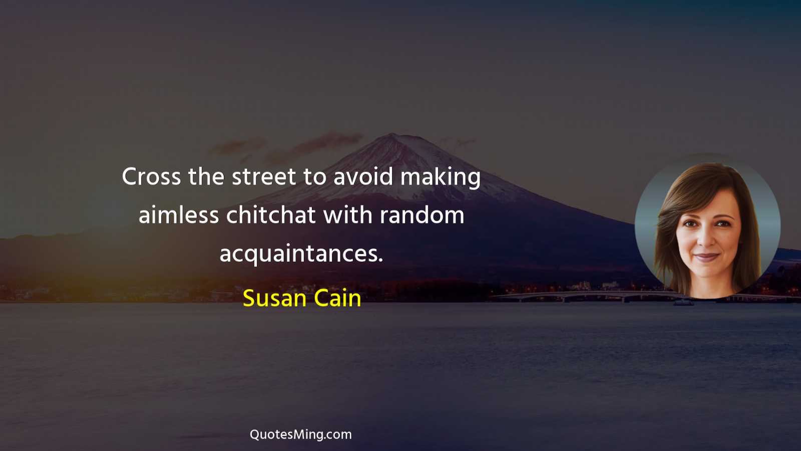 Cross the street to avoid making aimless chitchat with random