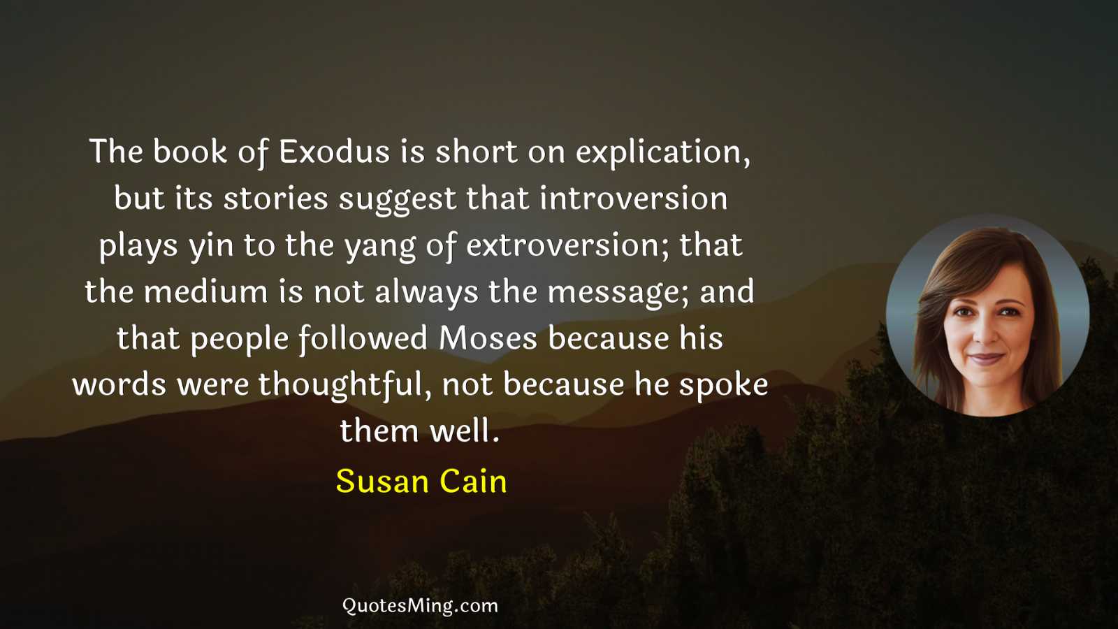 The book of Exodus is short on explication but its