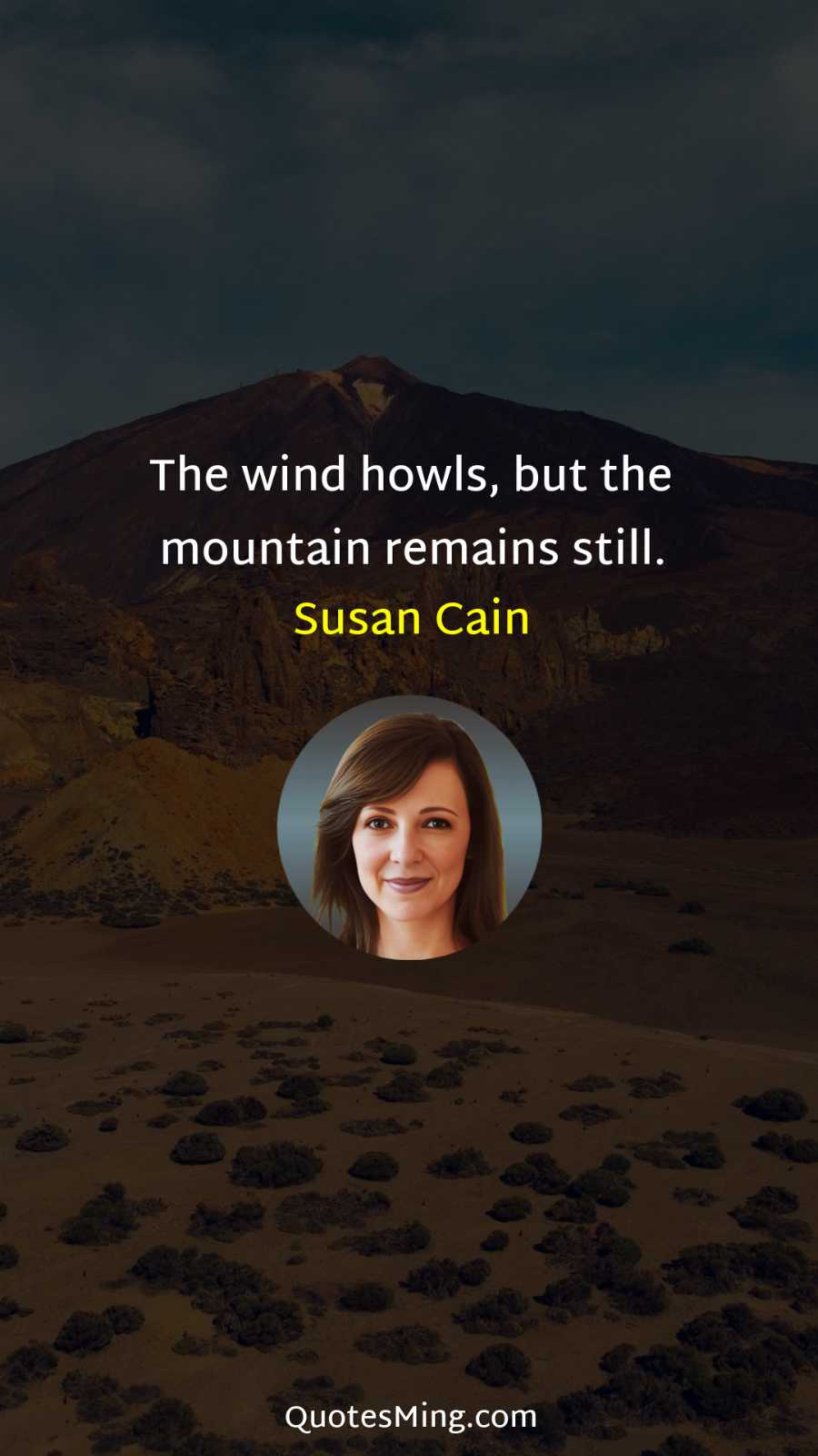 The wind howls but the mountain remains still