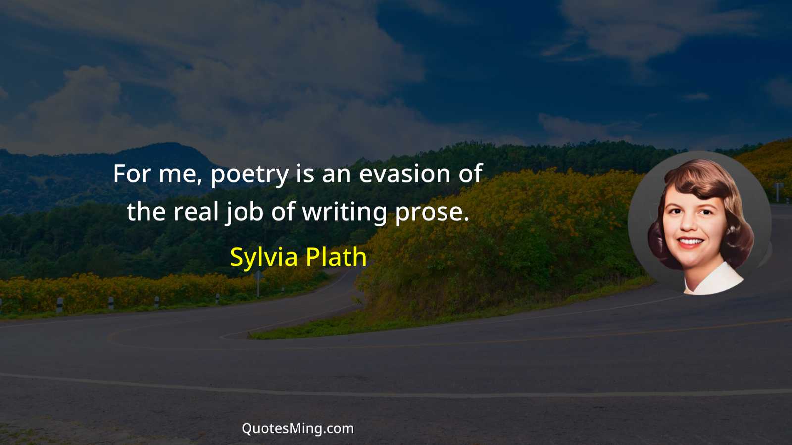 For me poetry is an evasion of the real job