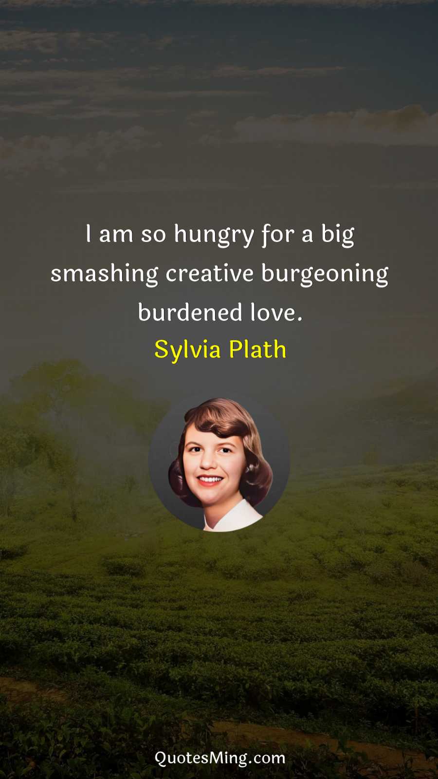 I am so hungry for a big smashing creative burgeoning