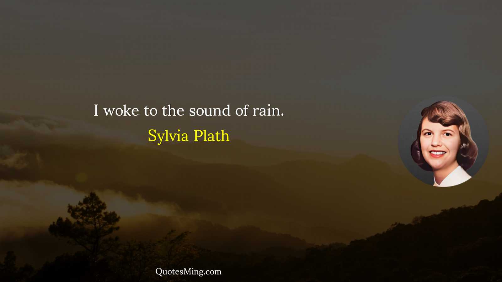 I woke to the sound of rain