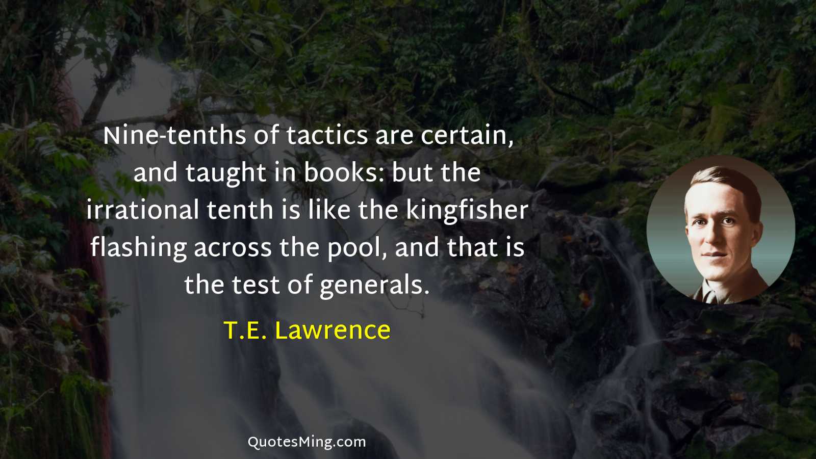 Nine-tenths of tactics are certain and taught in books: but