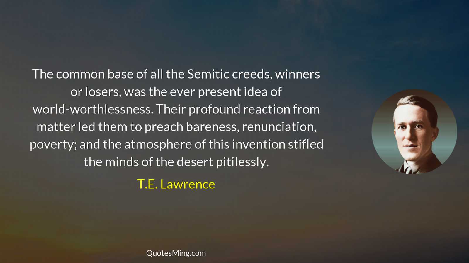 The common base of all the Semitic creeds winners or