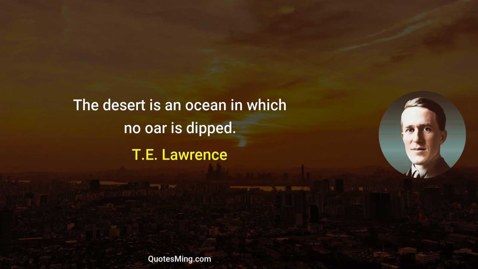 The desert is an ocean in which no oar is